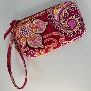 Vera Bradley Raspberry Fizz fuchsia pink wristlet purse handbag like new